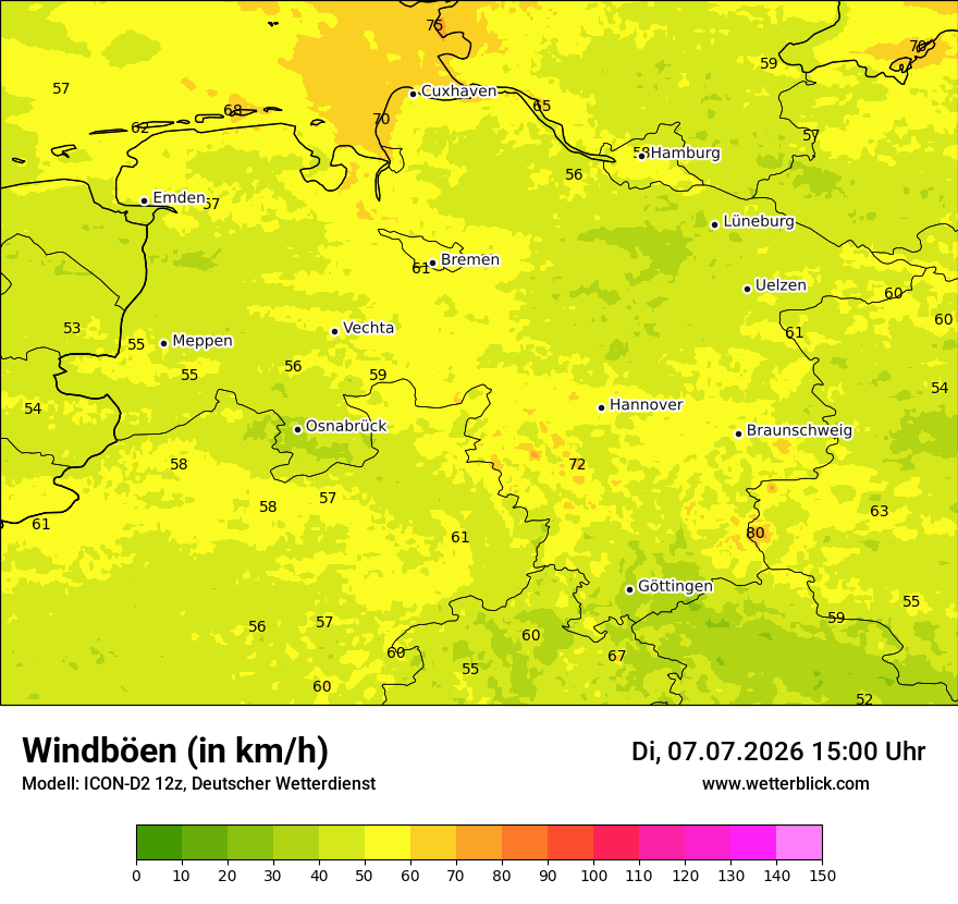 Maximale Windböen