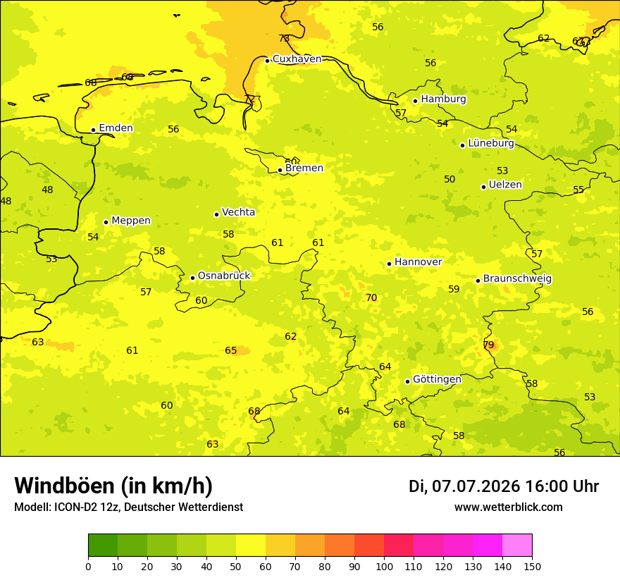 Maximale Windböen