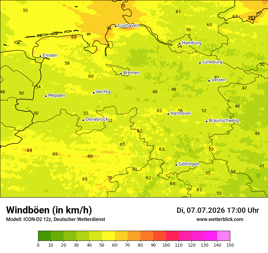 Maximale Windböen