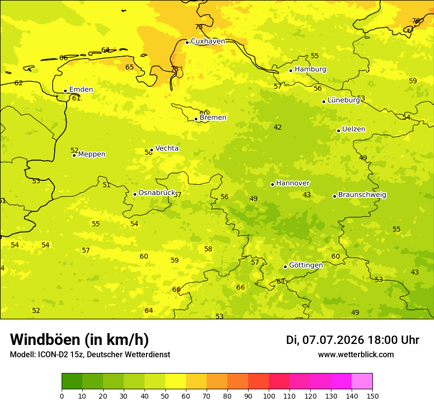 Maximale Windböen