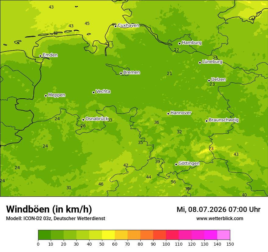 Maximale Windböen