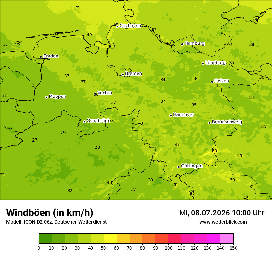 Maximale Windböen