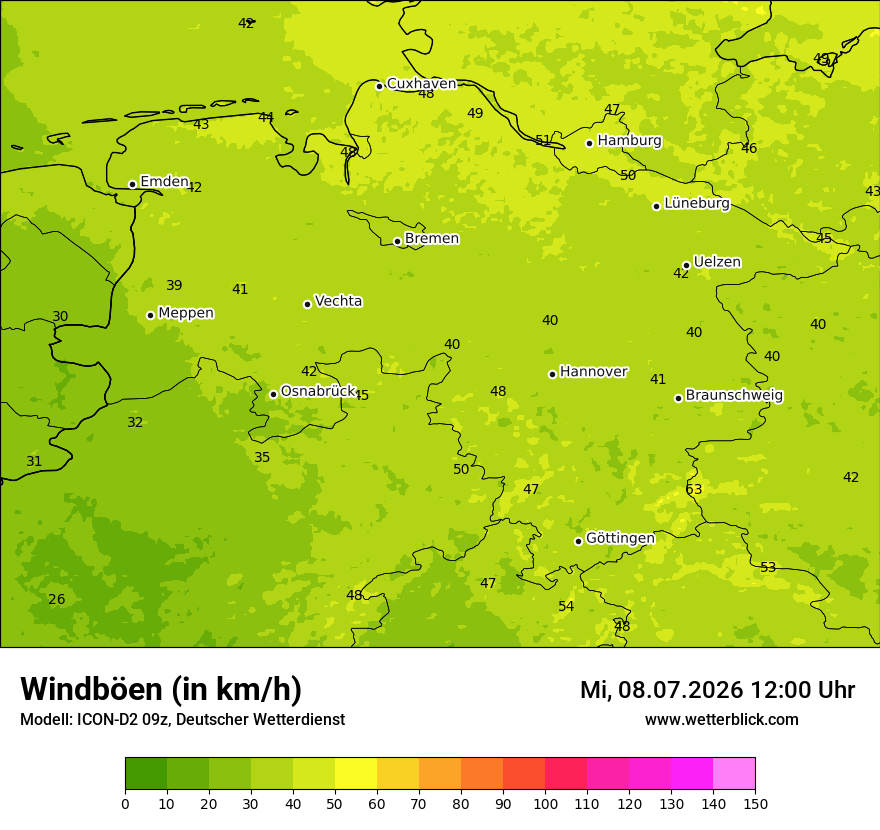 Maximale Windböen