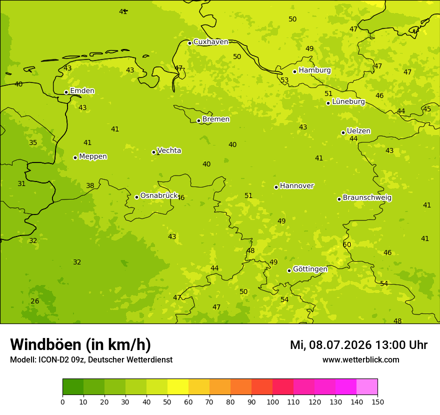 Maximale Windböen