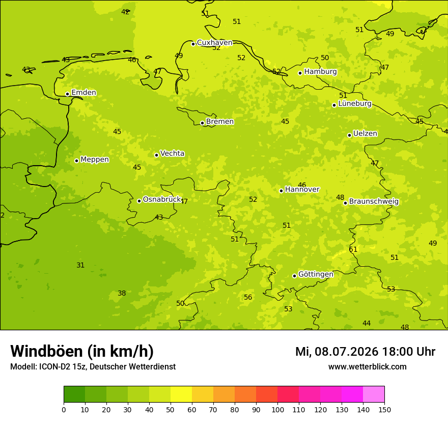 Maximale Windböen
