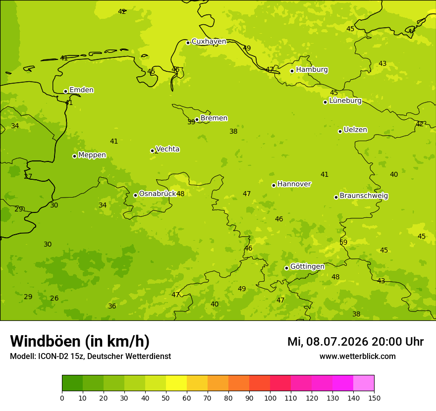 Maximale Windböen