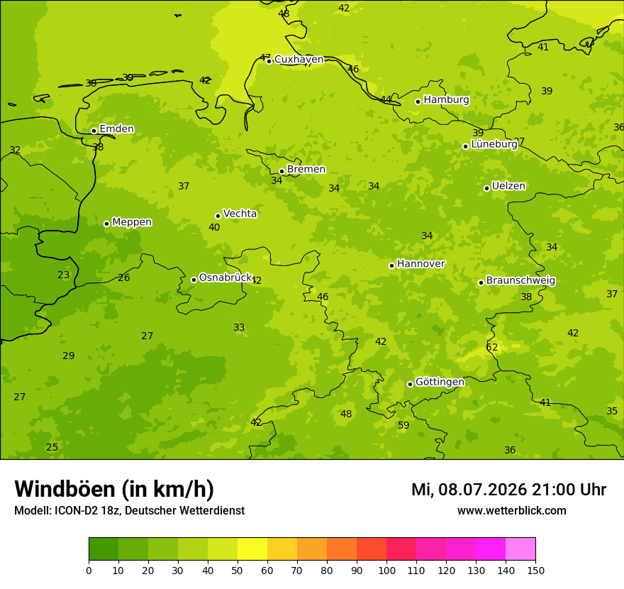 Maximale Windböen