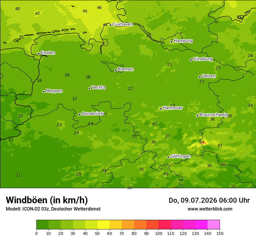 Maximale Windböen