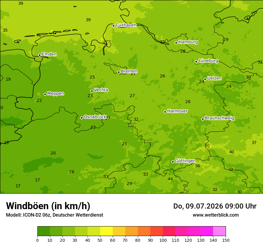 Maximale Windböen