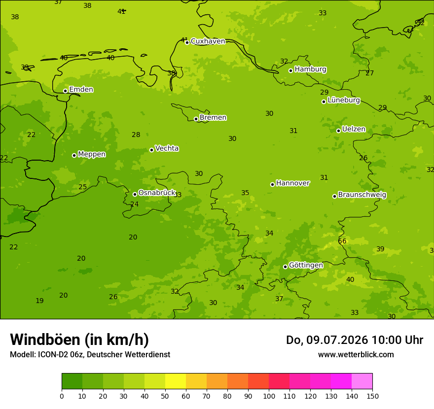 Maximale Windböen