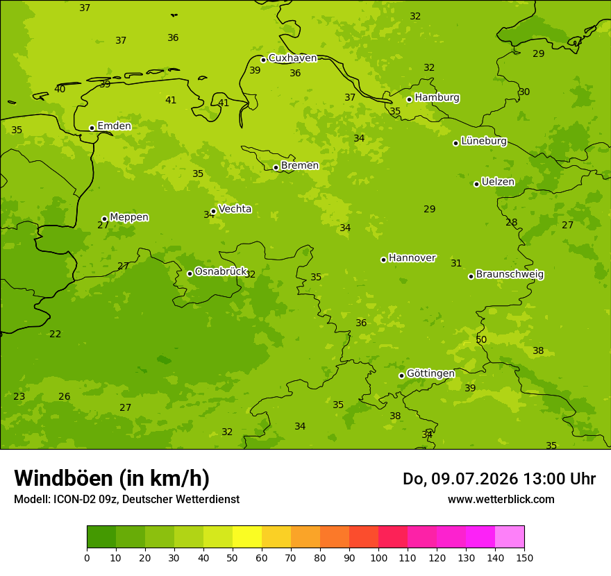 Maximale Windböen