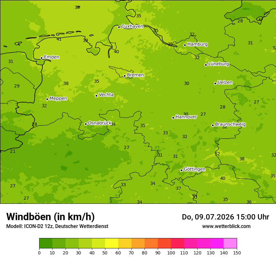 Maximale Windböen
