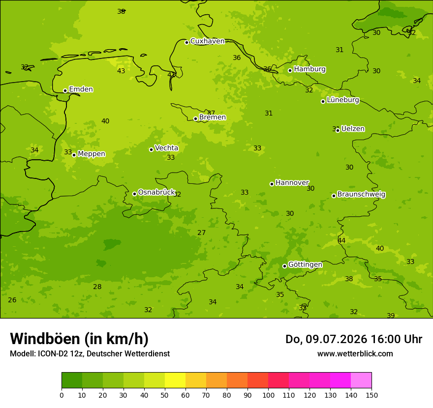 Maximale Windböen