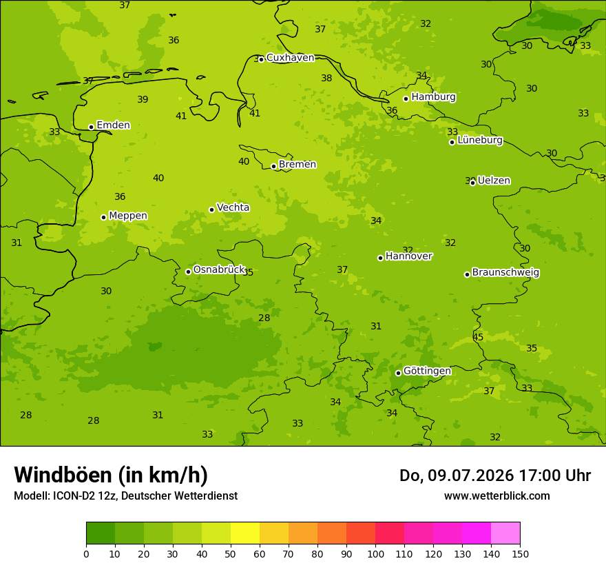 Maximale Windböen