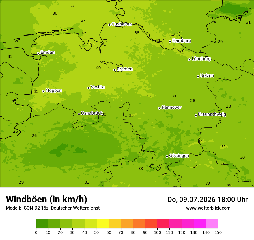 Maximale Windböen