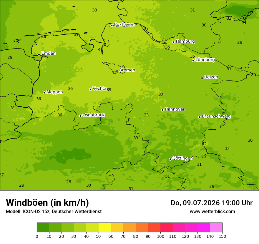 Maximale Windböen