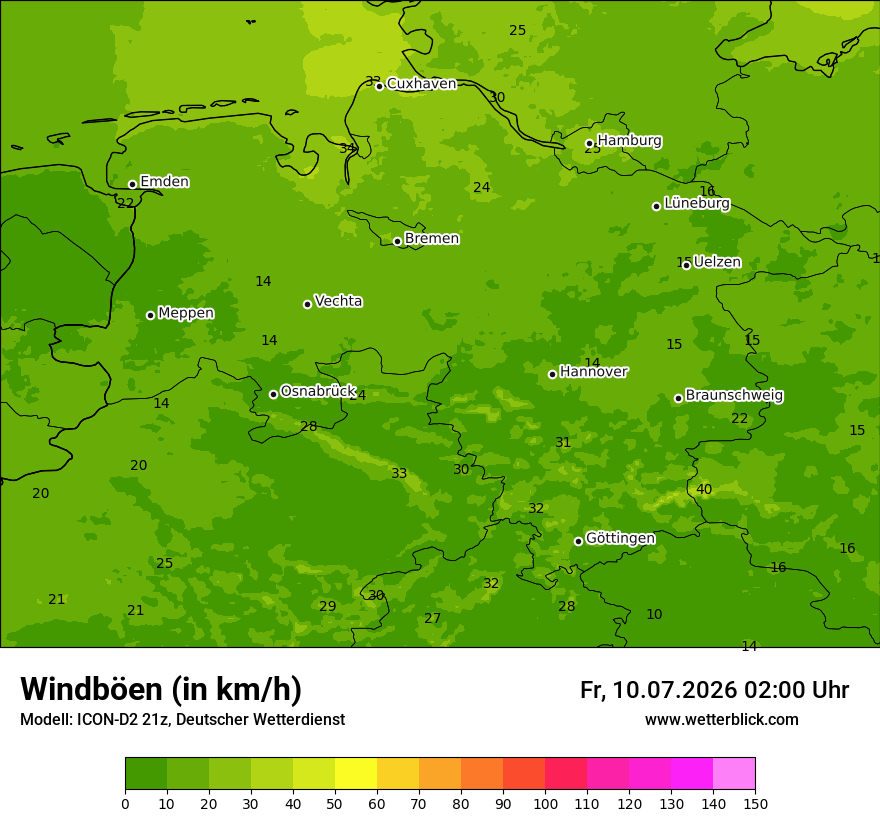 Maximale Windböen