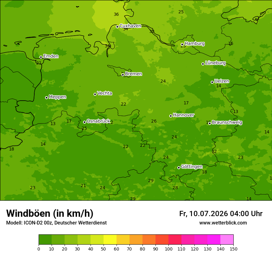 Maximale Windböen