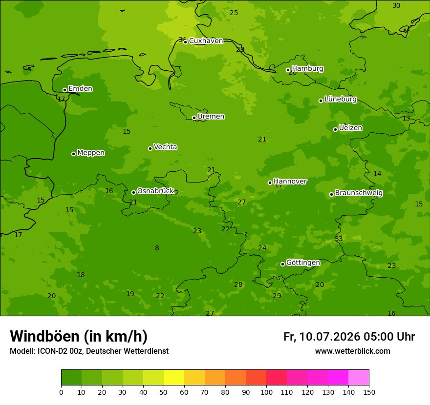 Maximale Windböen