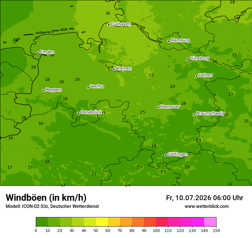 Maximale Windböen