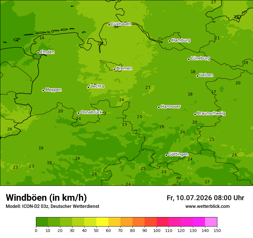 Maximale Windböen