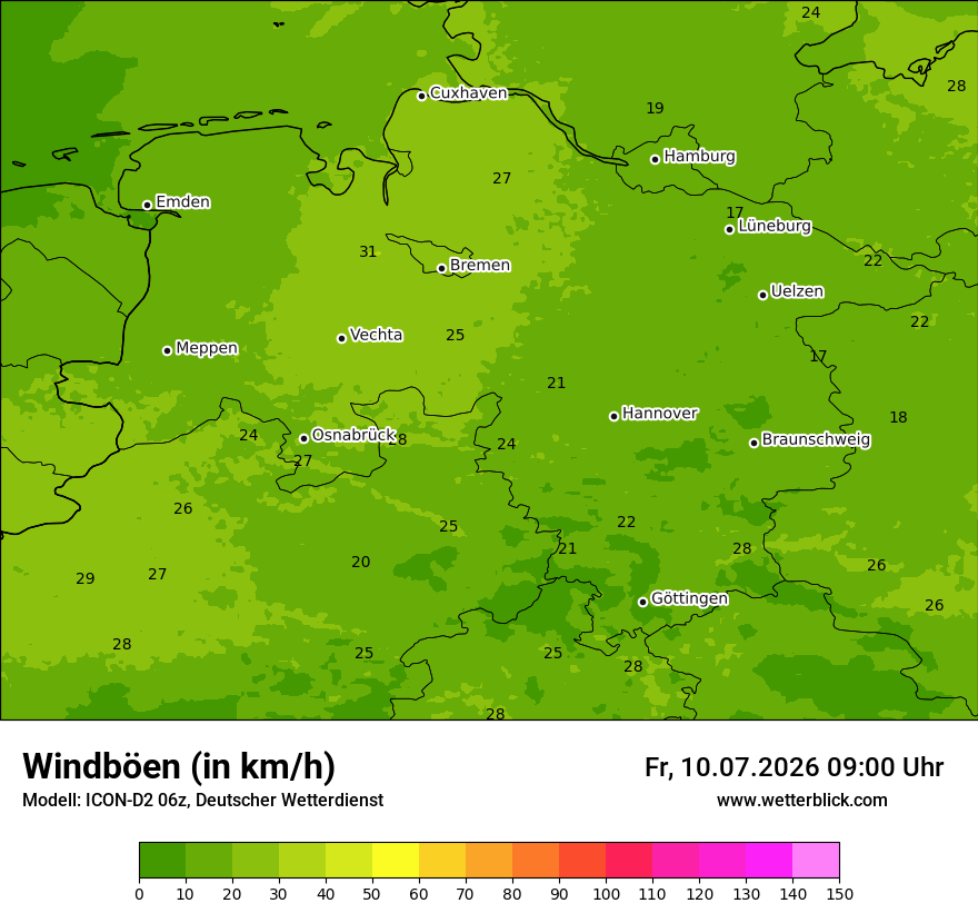 Maximale Windböen