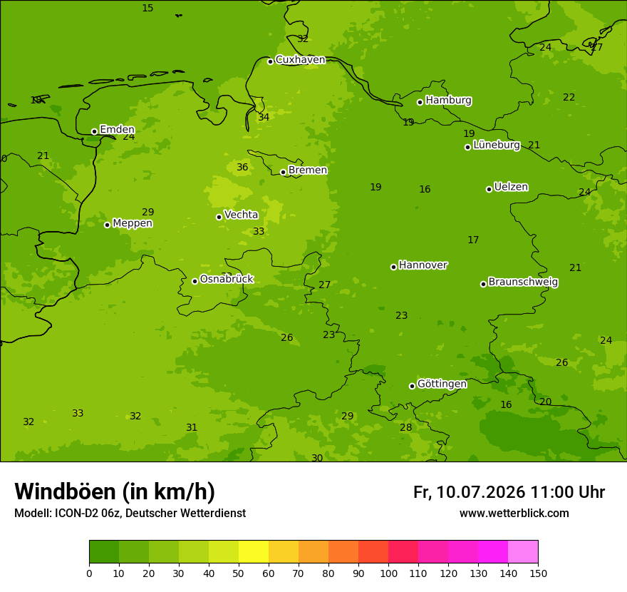 Maximale Windböen