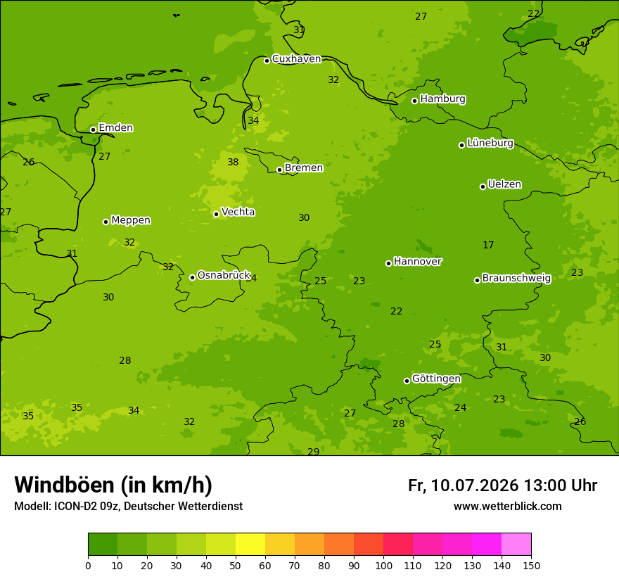 Maximale Windböen