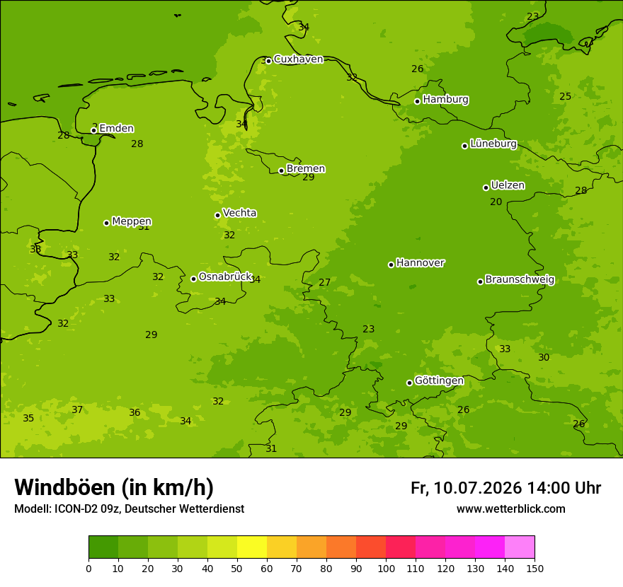 Maximale Windböen