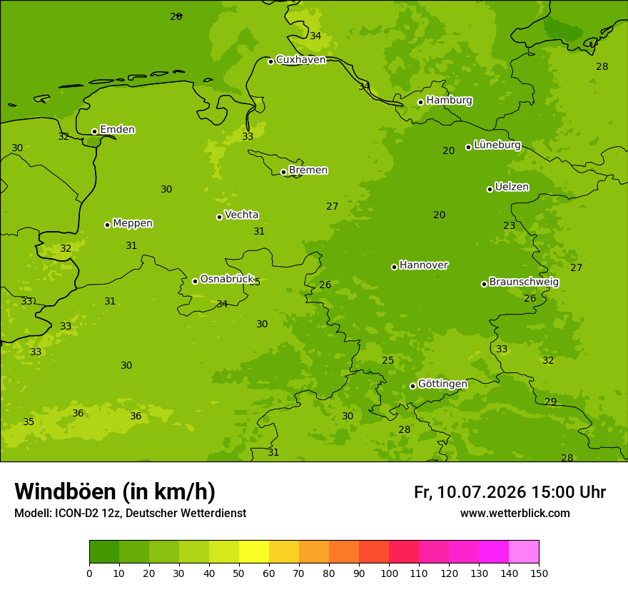 Maximale Windböen