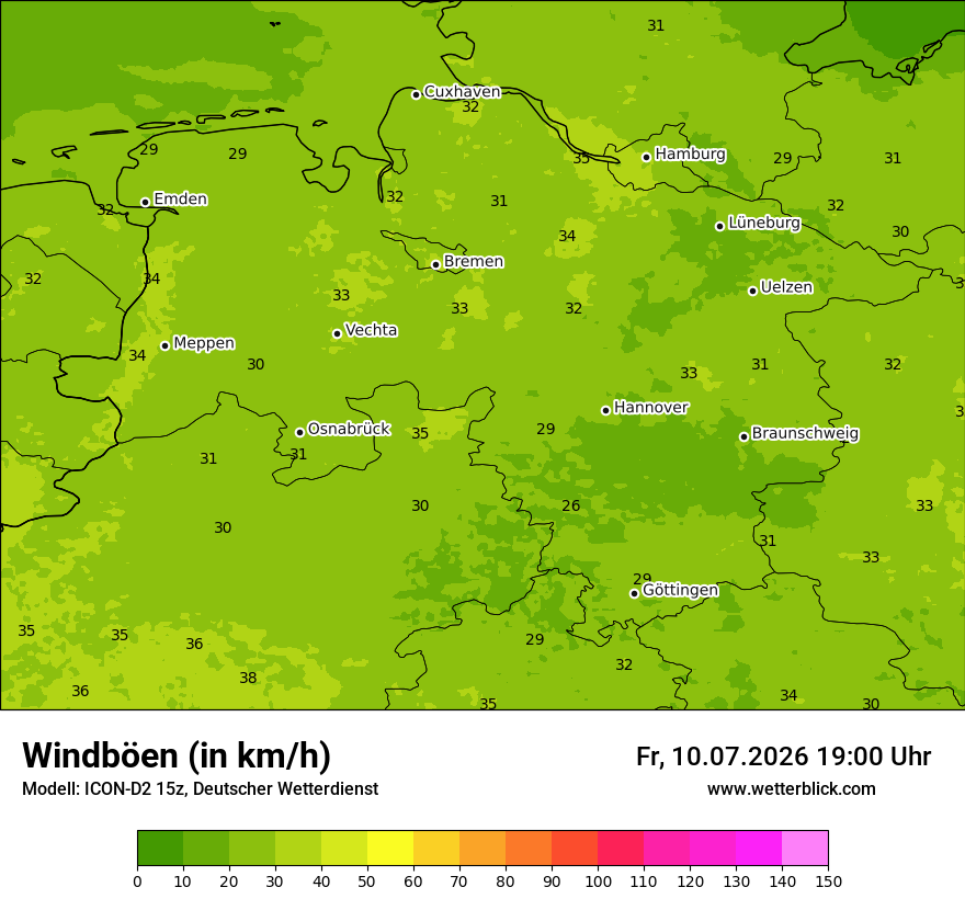 Maximale Windböen
