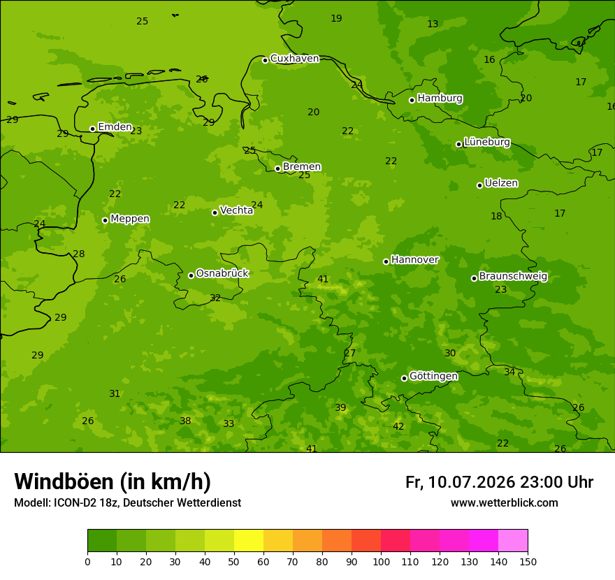 Maximale Windböen