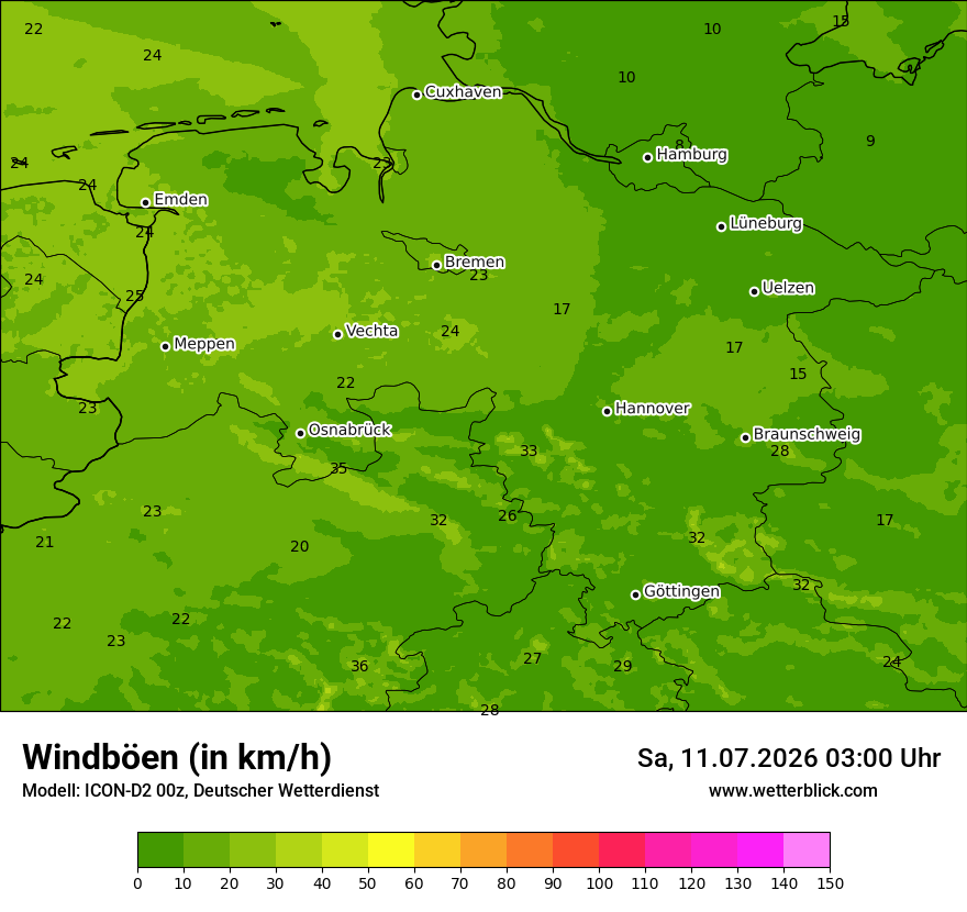 Maximale Windböen
