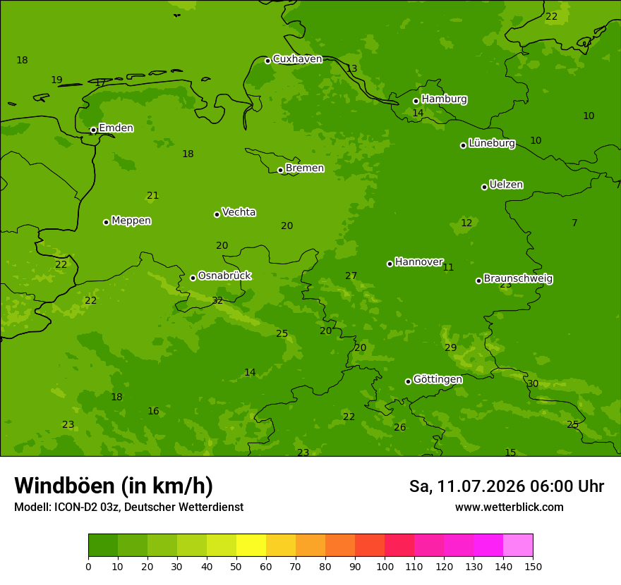 Maximale Windböen