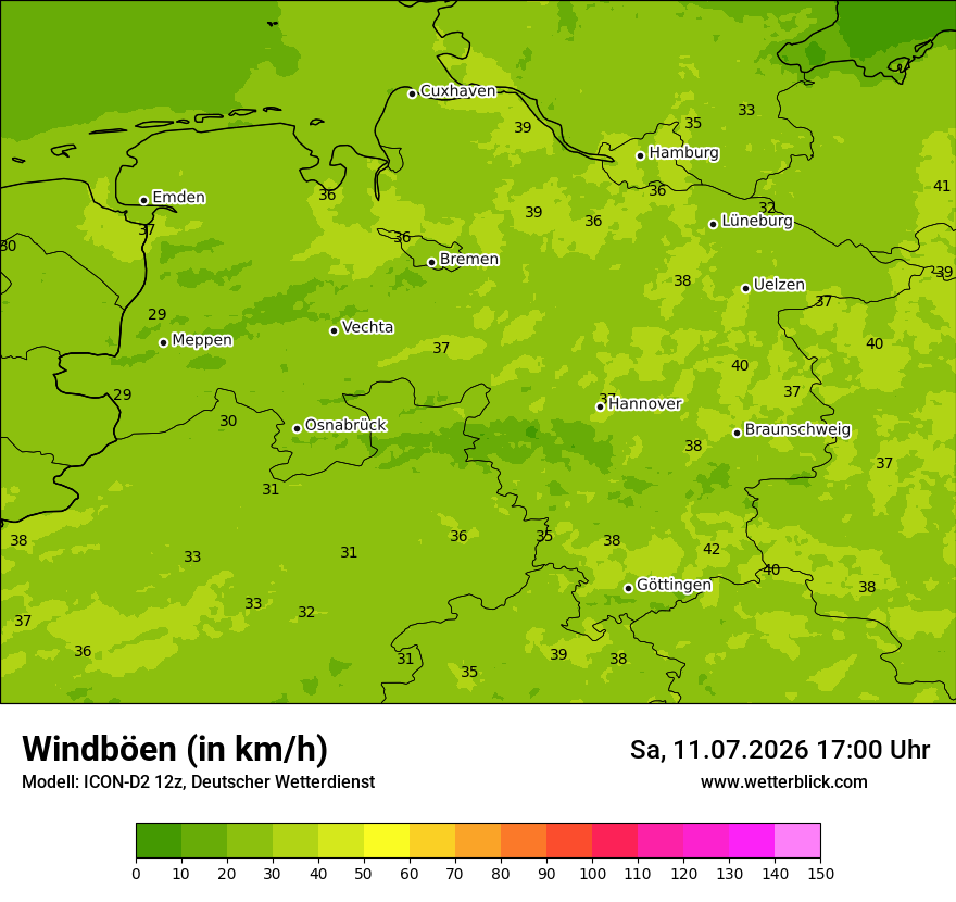 Maximale Windböen