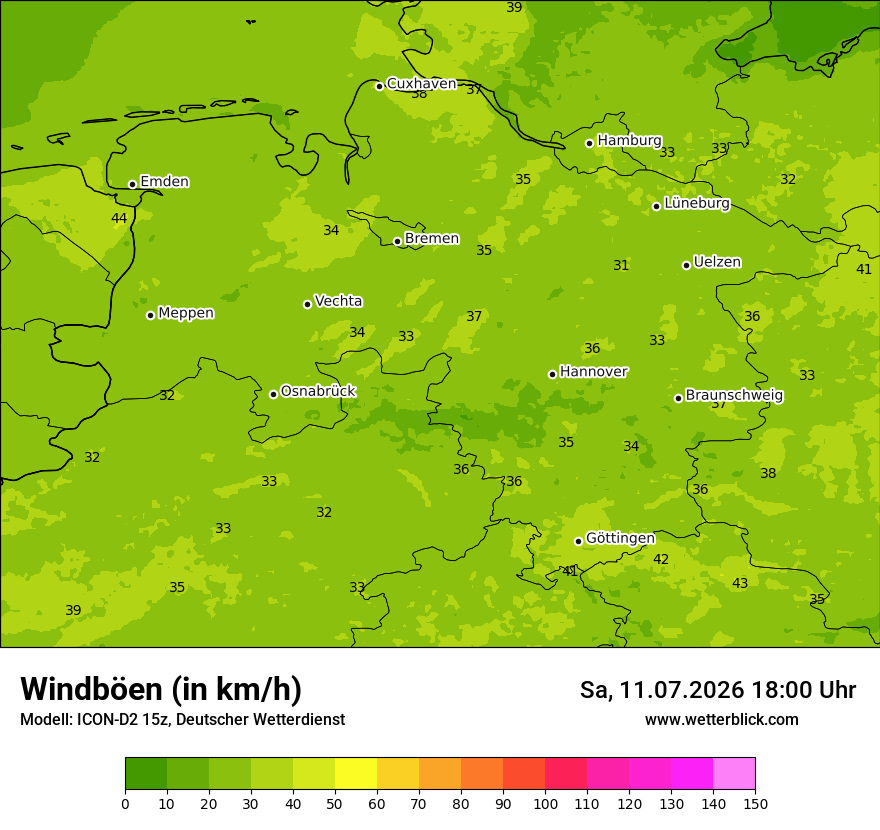 Maximale Windböen