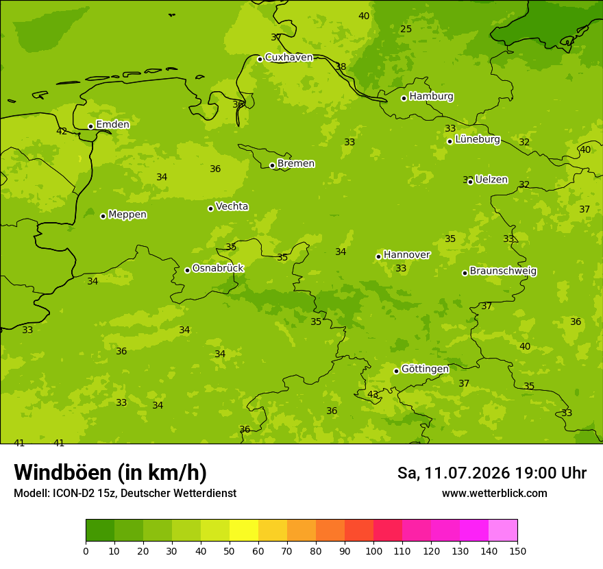 Maximale Windböen