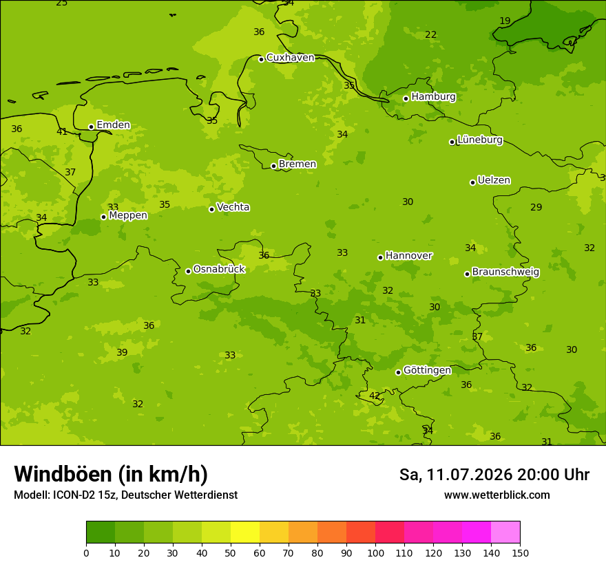 Maximale Windböen
