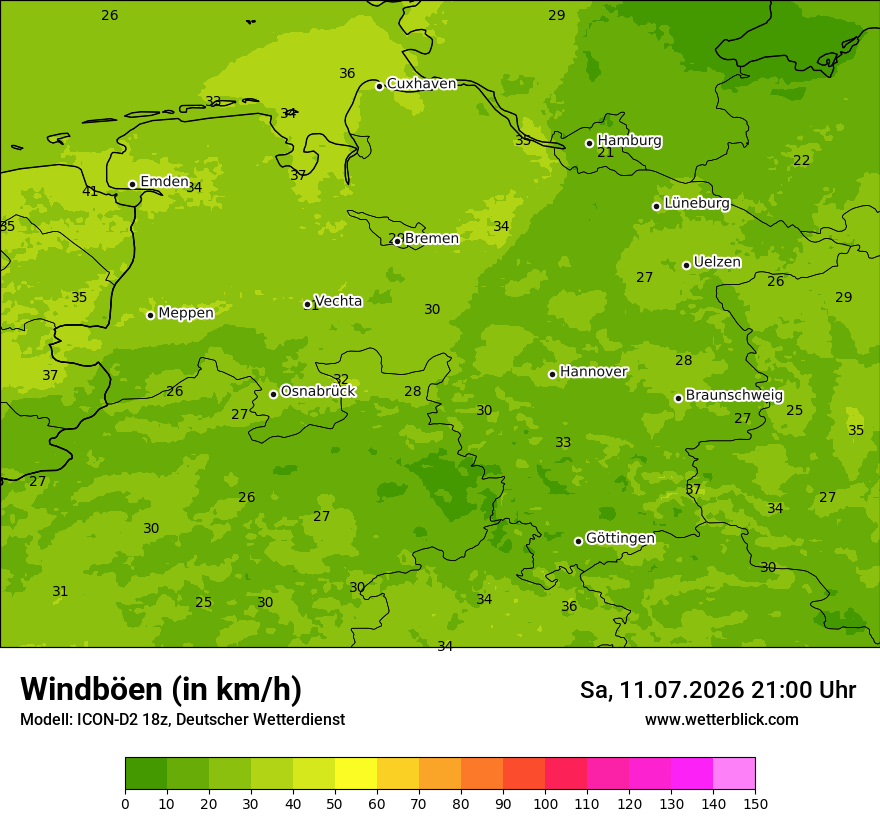 Maximale Windböen