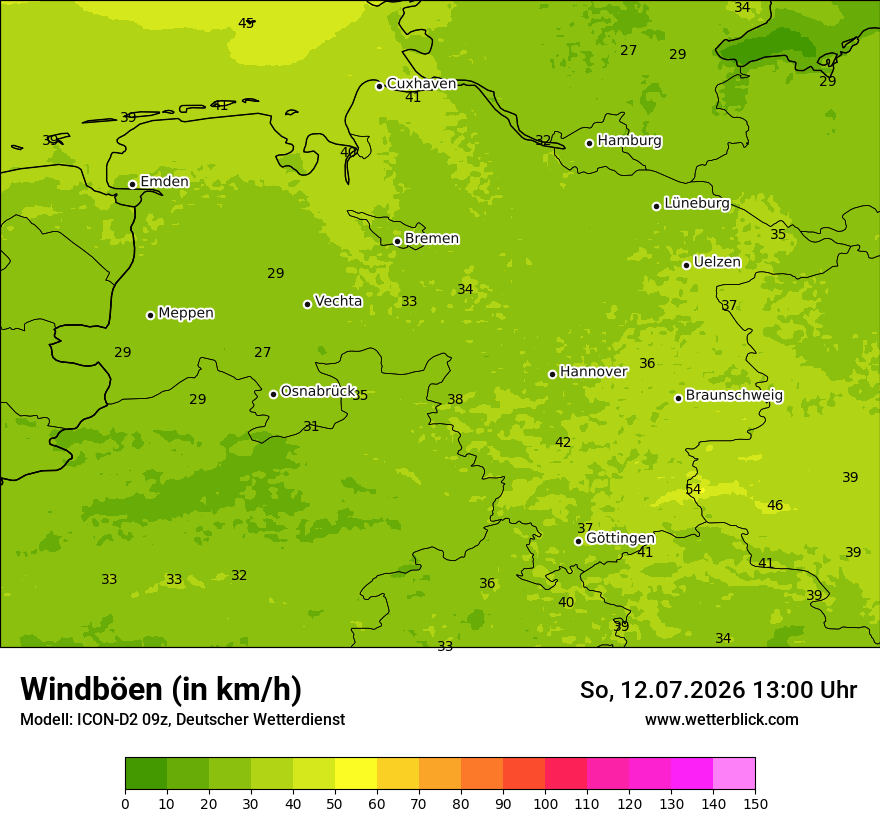 Maximale Windböen