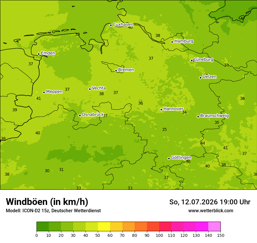 Maximale Windböen