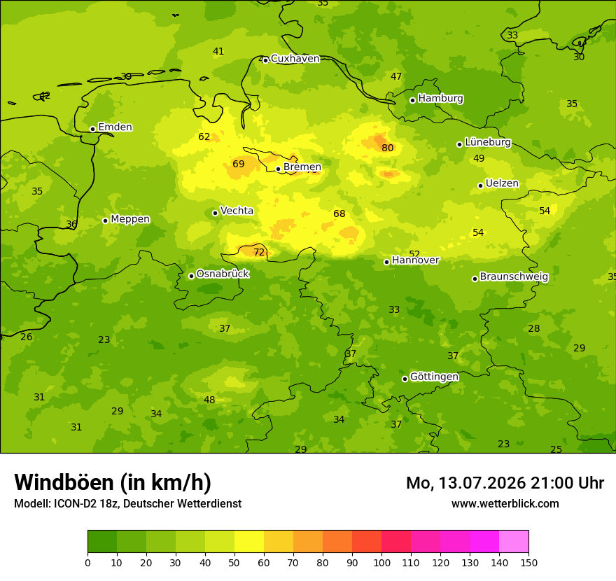 Maximale Windböen