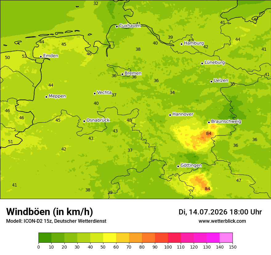 Maximale Windböen