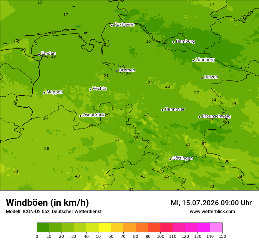 Maximale Windböen