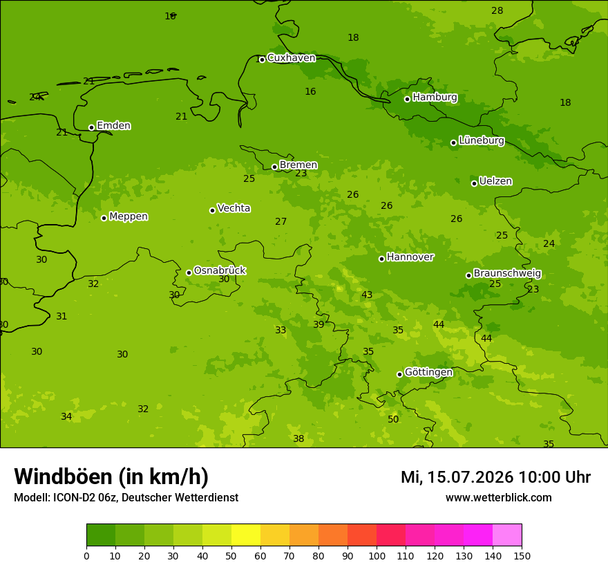 Maximale Windböen