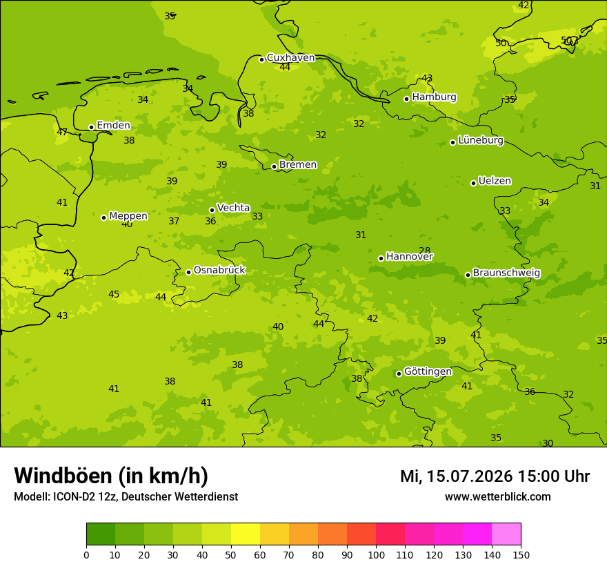 Maximale Windböen