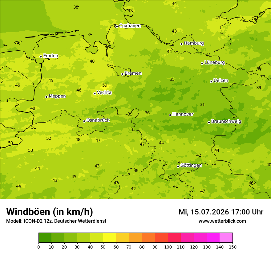 Maximale Windböen