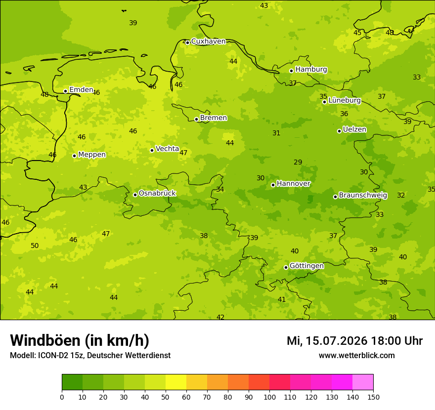Maximale Windböen
