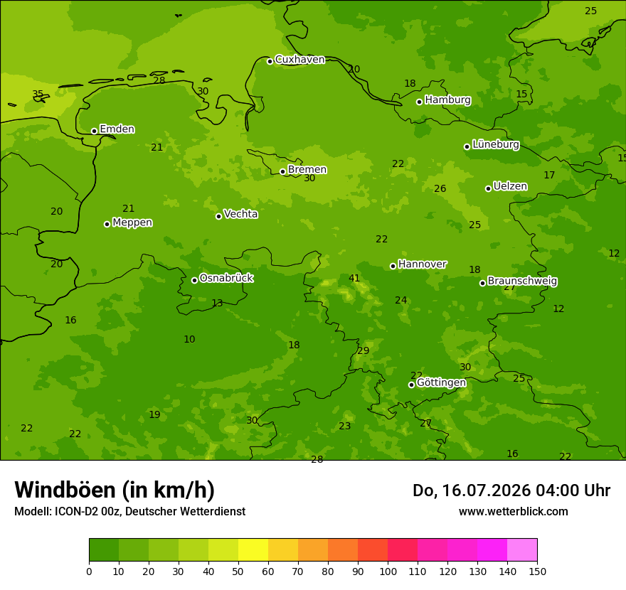 Maximale Windböen