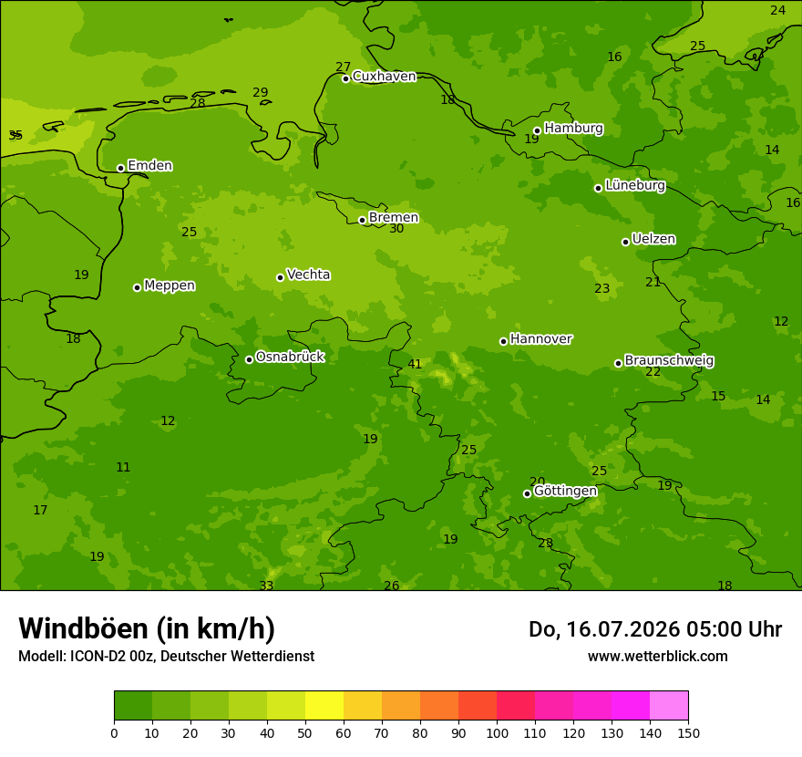 Maximale Windböen